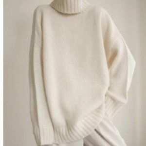 Jenni Kayne Alpaca Cocoon Turtleneck in Ivory NWOT
